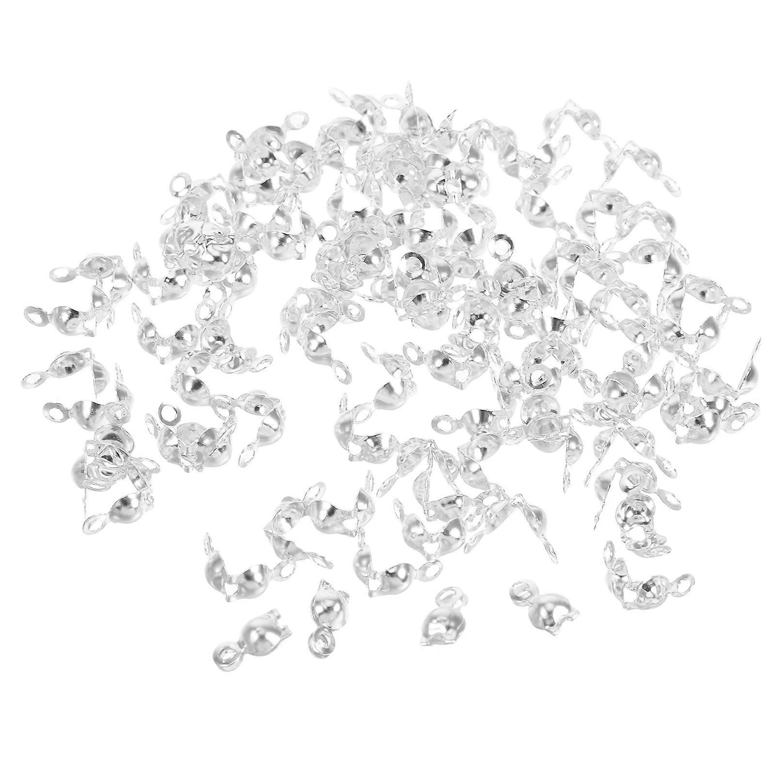 200Pcs Connector Clasp for Fixing Use Silver Iron DIY Jewelry Essentials