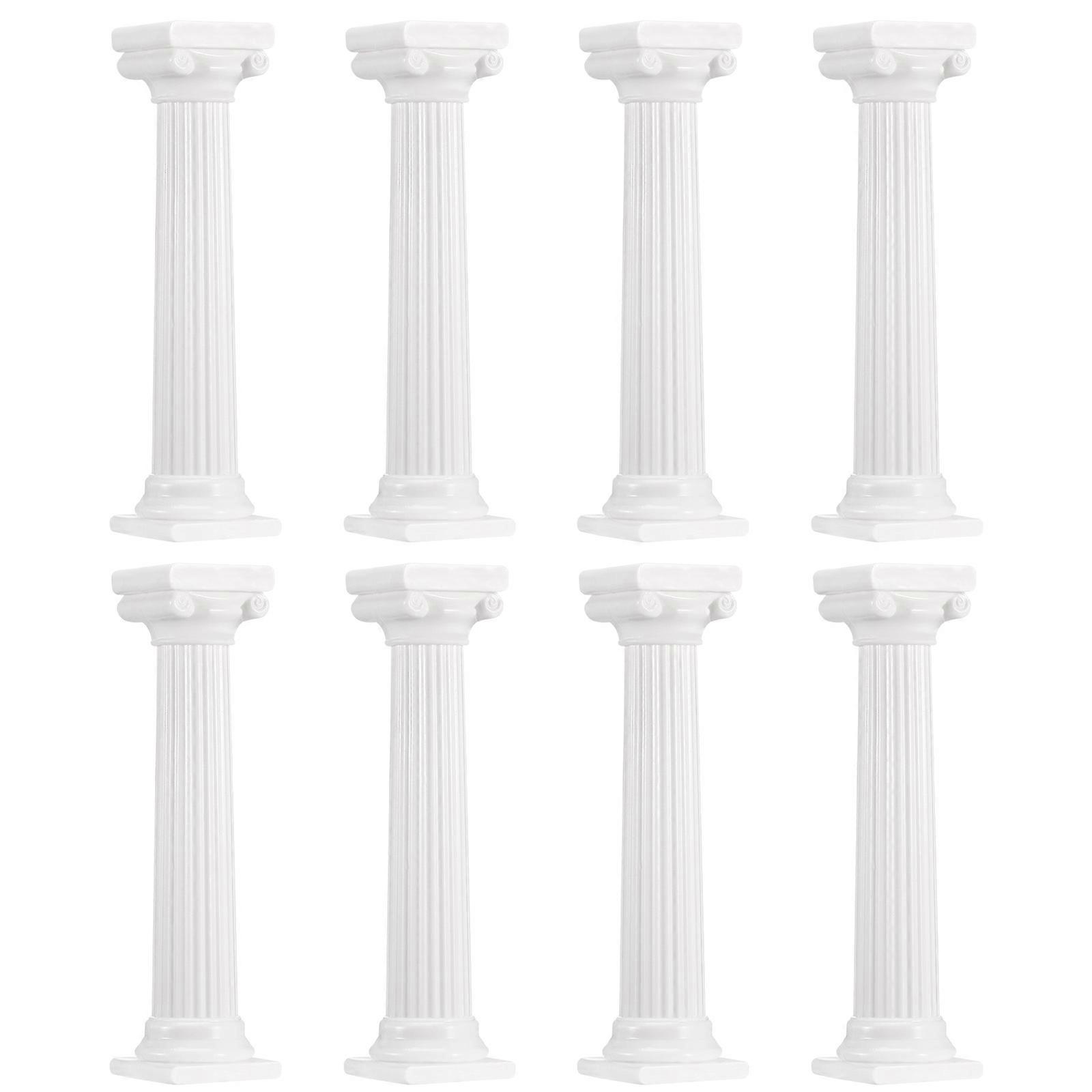 Egg Cake Supports Roman Column Plastic Cake Stands for Party 8Pcs