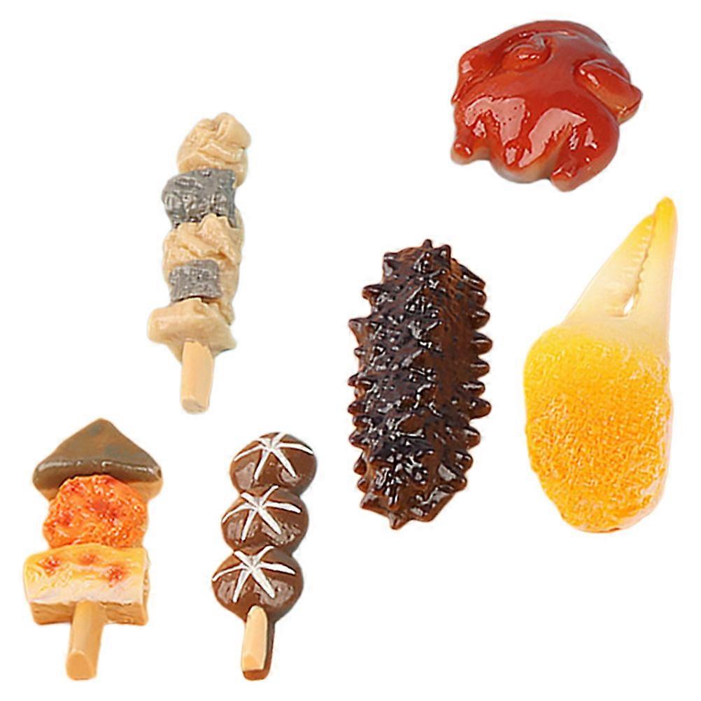 Artificial Food For Display Simulation Mini Snack Assorted Decoration 6Pcs