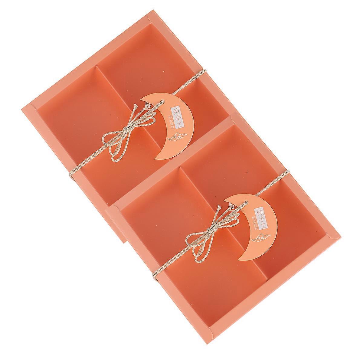 Square Dessert Box Bakery Boxes for Dessert Packing 2Pcs Pink Paper