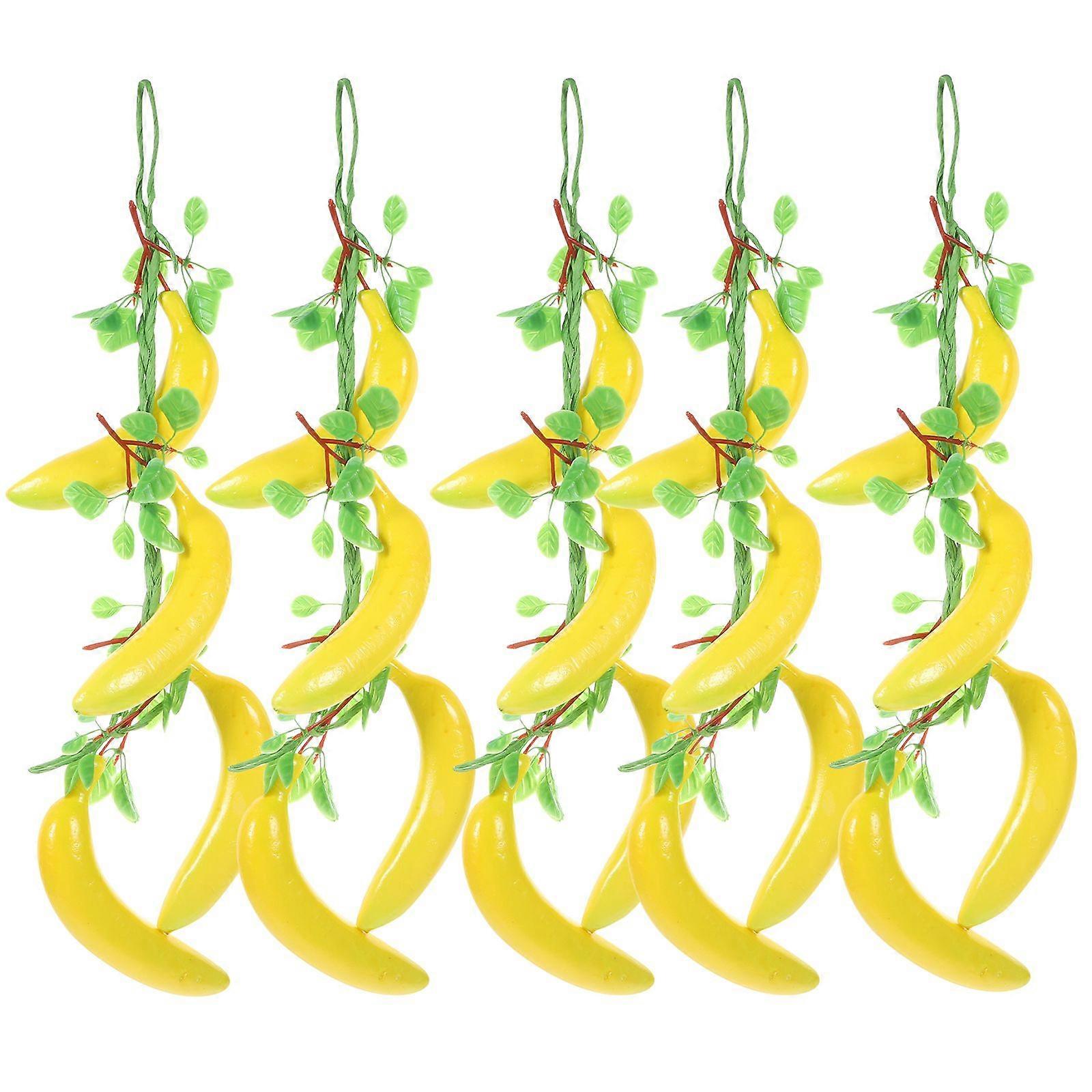 5pcs Simulated Banana Strings Artificial Banana Hanging Fruit String Farmhouse