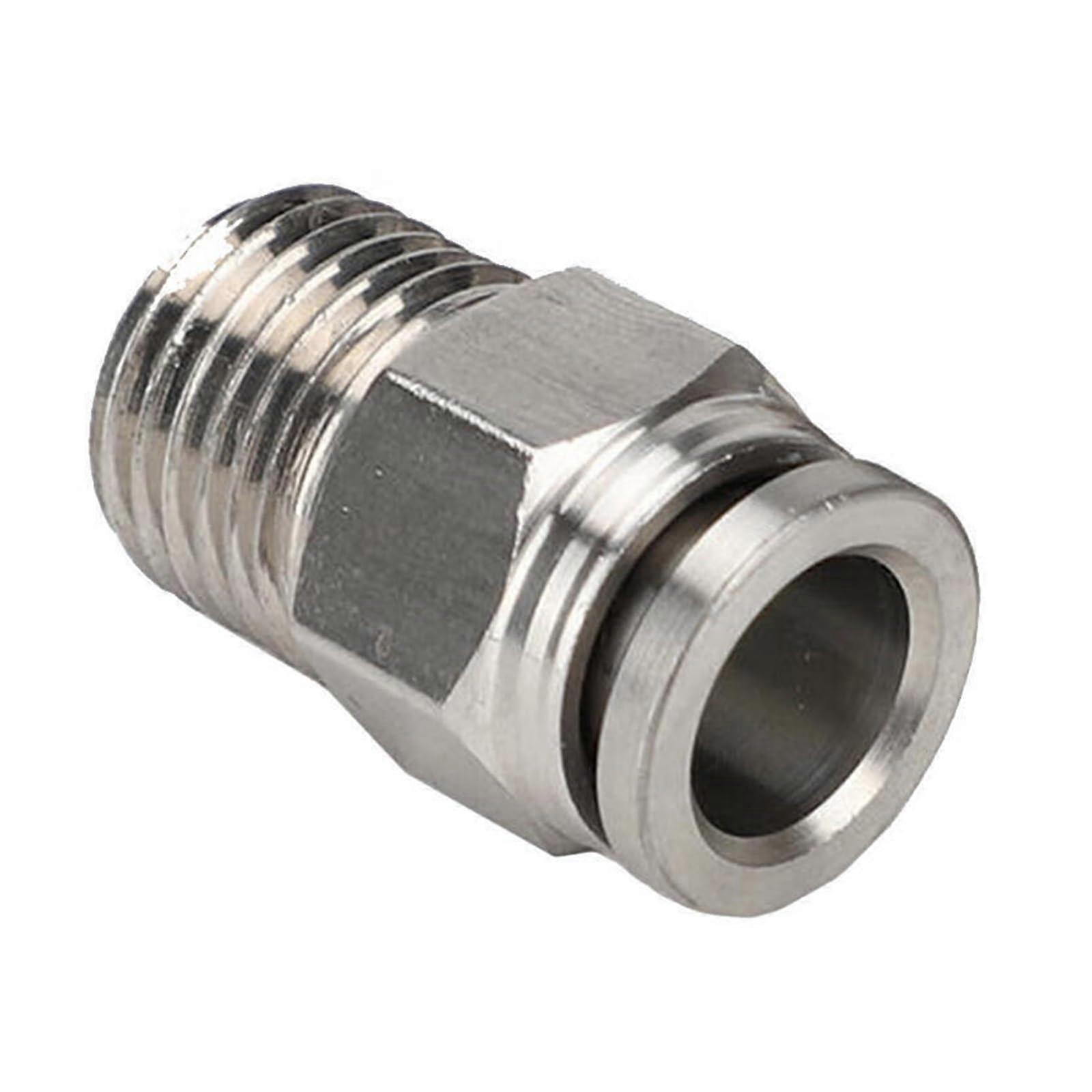 304 Stainless Steel PC803 Quick Connect Fitting, PC Thread Straight Through for 8mm Tube