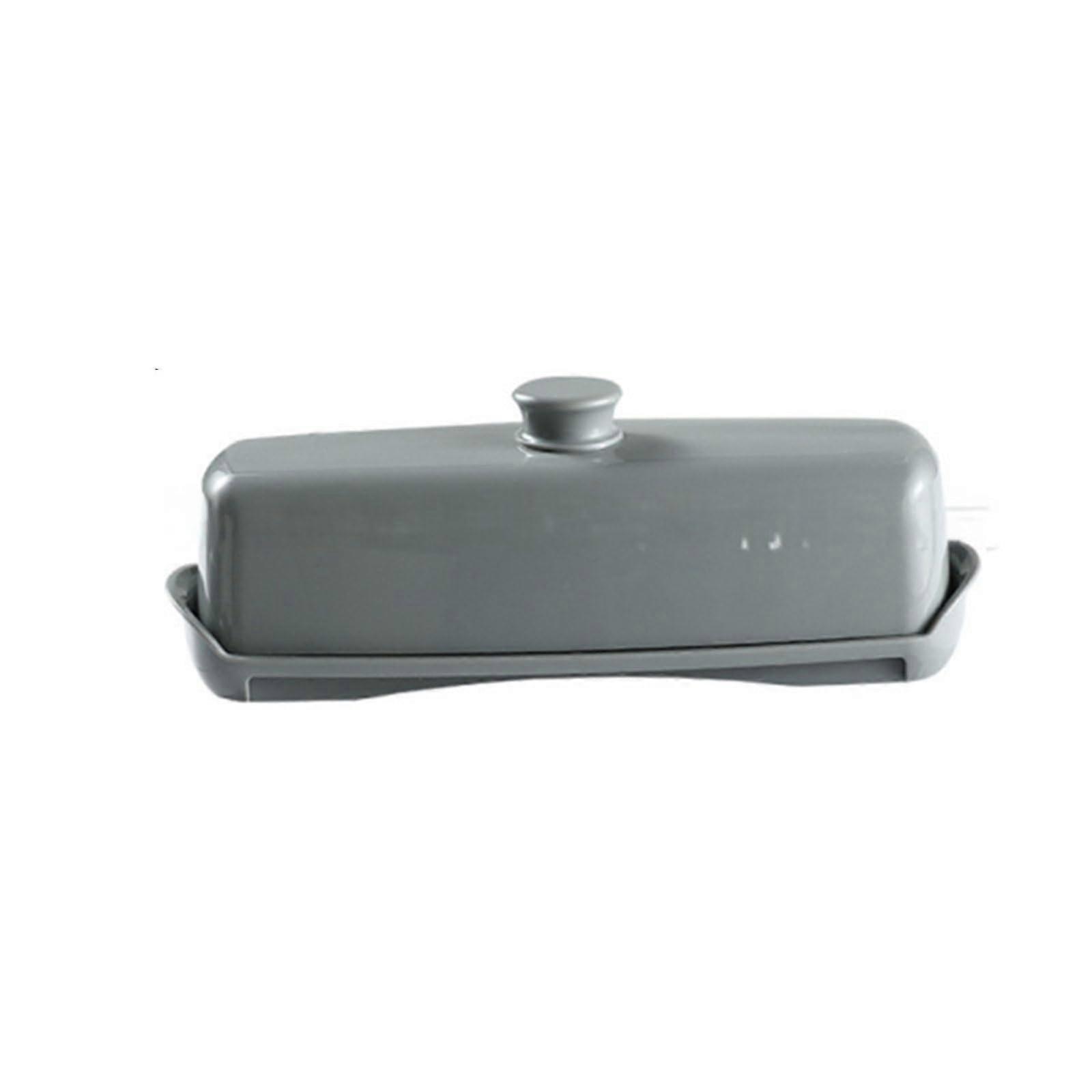 Ceramic Butter Dish with Lid and Spoon, Durable Butter Container for Kitchen Countertop Storage