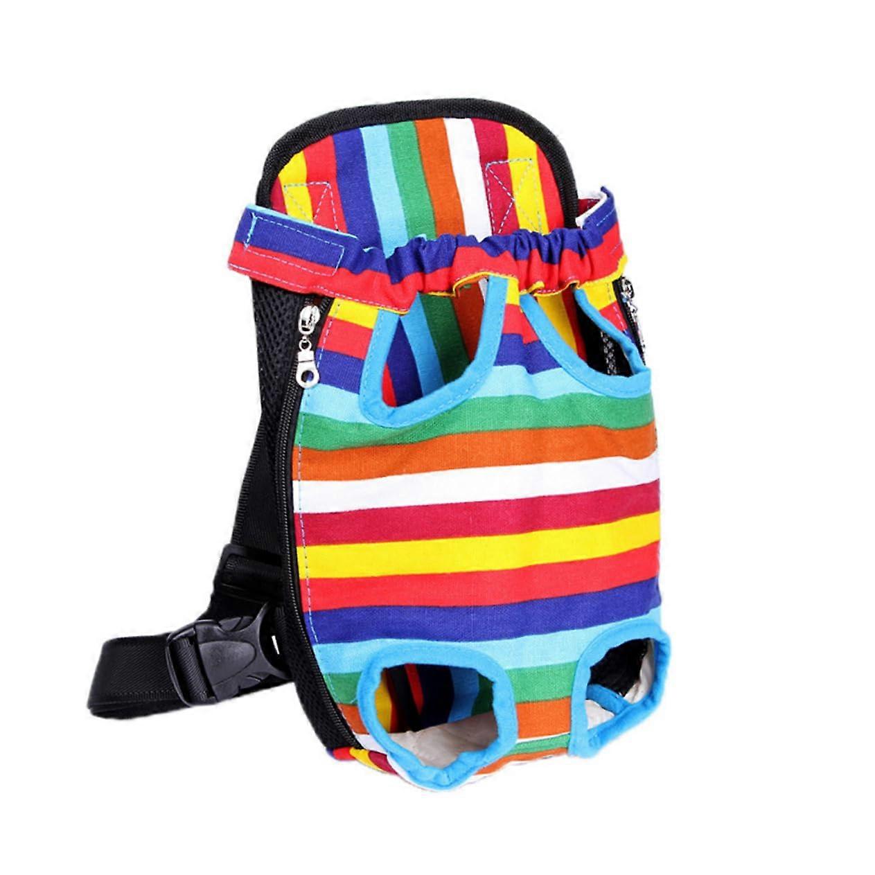 Adjustable Dog Carrier Backpack with Safety Leash for Walking Biking Front and Back Carry