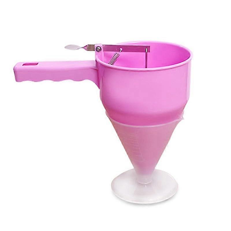 Kitchen Funnel with Stable NonSlip Base, Pink Silicone Baking Conical Funnel for Easy Liquid Control
