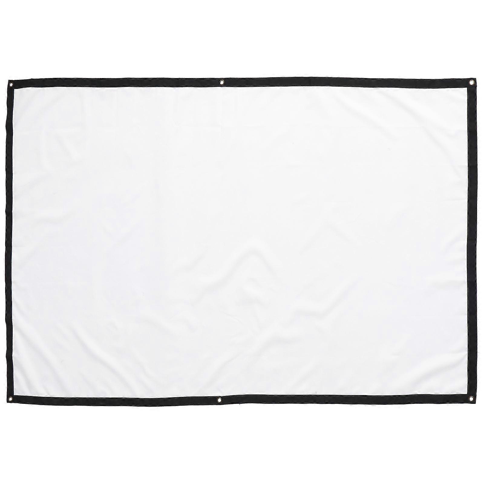 Projector Curtain Portable Projector Screen for Video Magnifying 2Pcs White