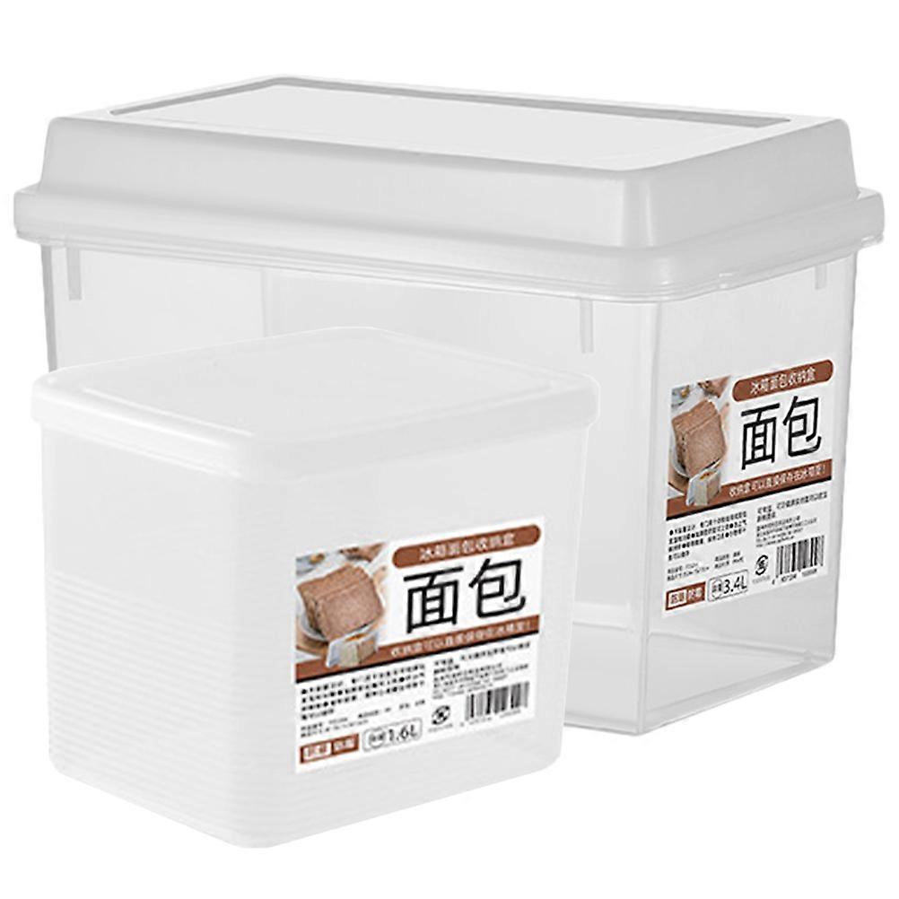 Bread Container Bread Box for Storage Use 2Pcs Transparent Material