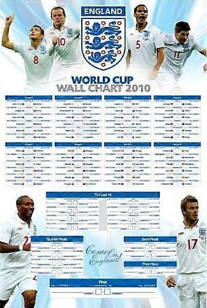 England FA World Cup Wall Chart 2010Jigsaw Puzzle Brain Teaser P0431