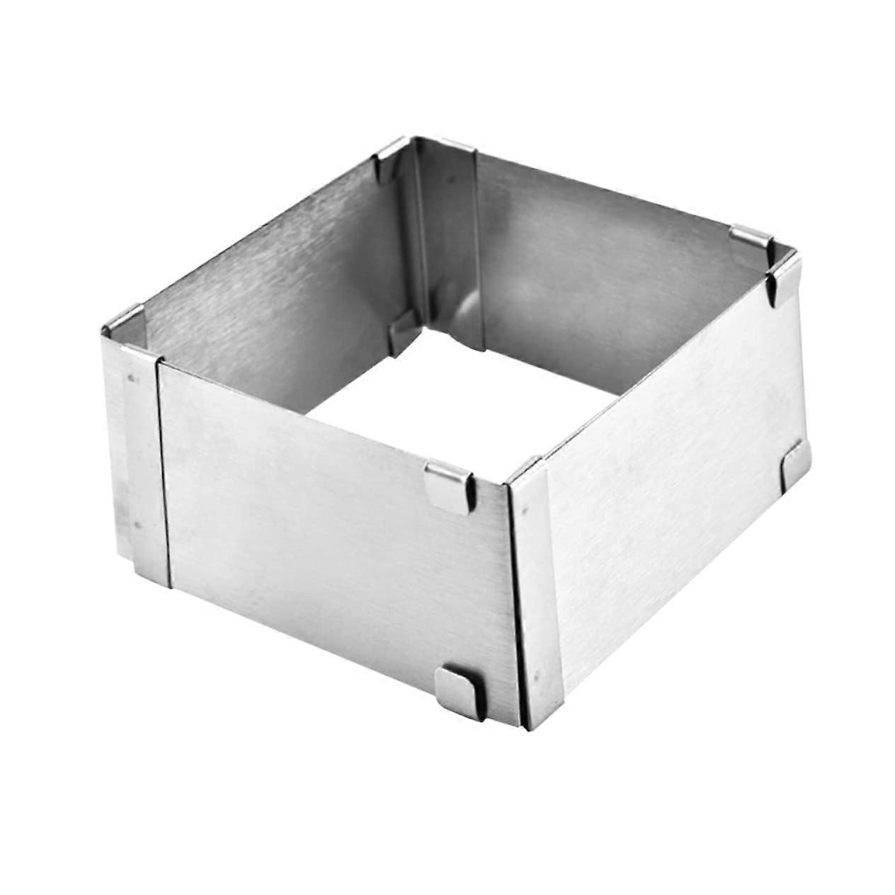 Adjustable Stainless Steel Square Cake Ring Mold for Baking with Heat Resistant EasyClean Design