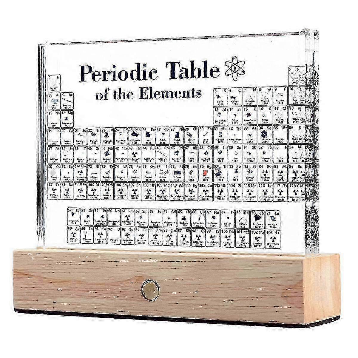 Periodic Table with Real Elements Inside, Table of Elements, Acrylic Periodic Table Display with 83