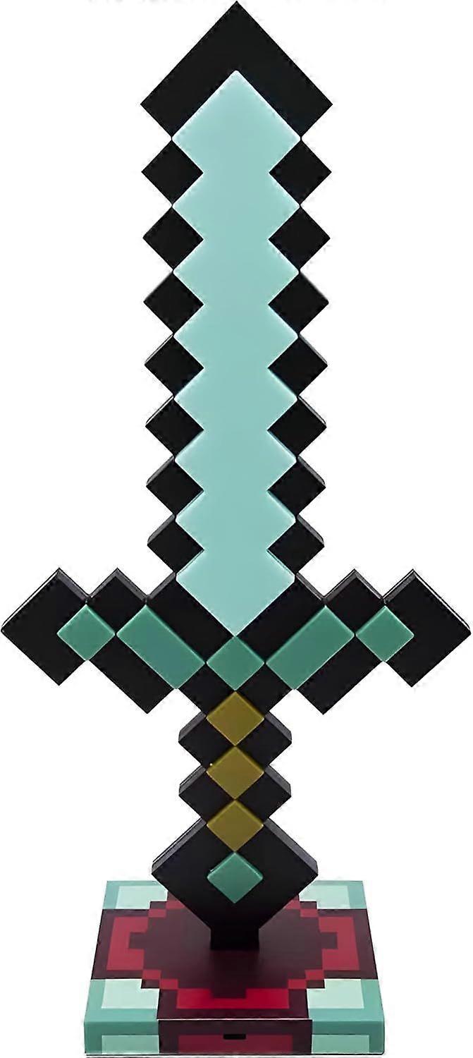 Diamond Sword Night Light  7-11 Color LED Table Lamp  Pull-to-Light Gaming Room Decor with Timer Function