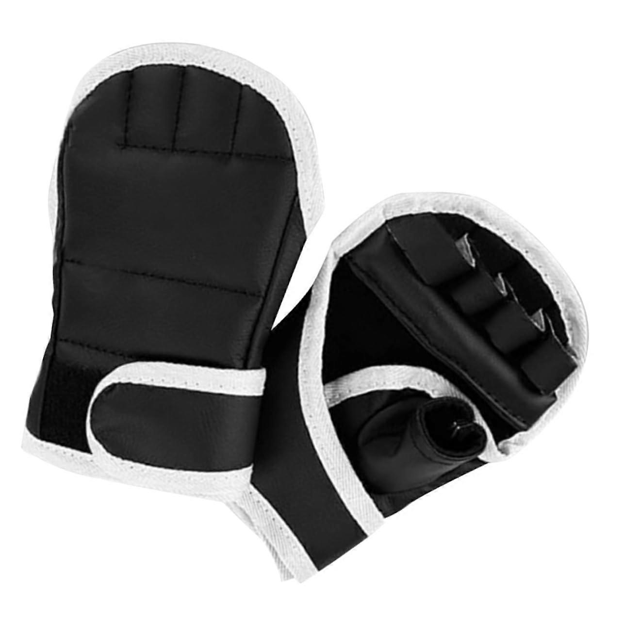 Half Finger Boxing Gloves Breathable Comfortable Fit Impact Absorption Durable PU for Training