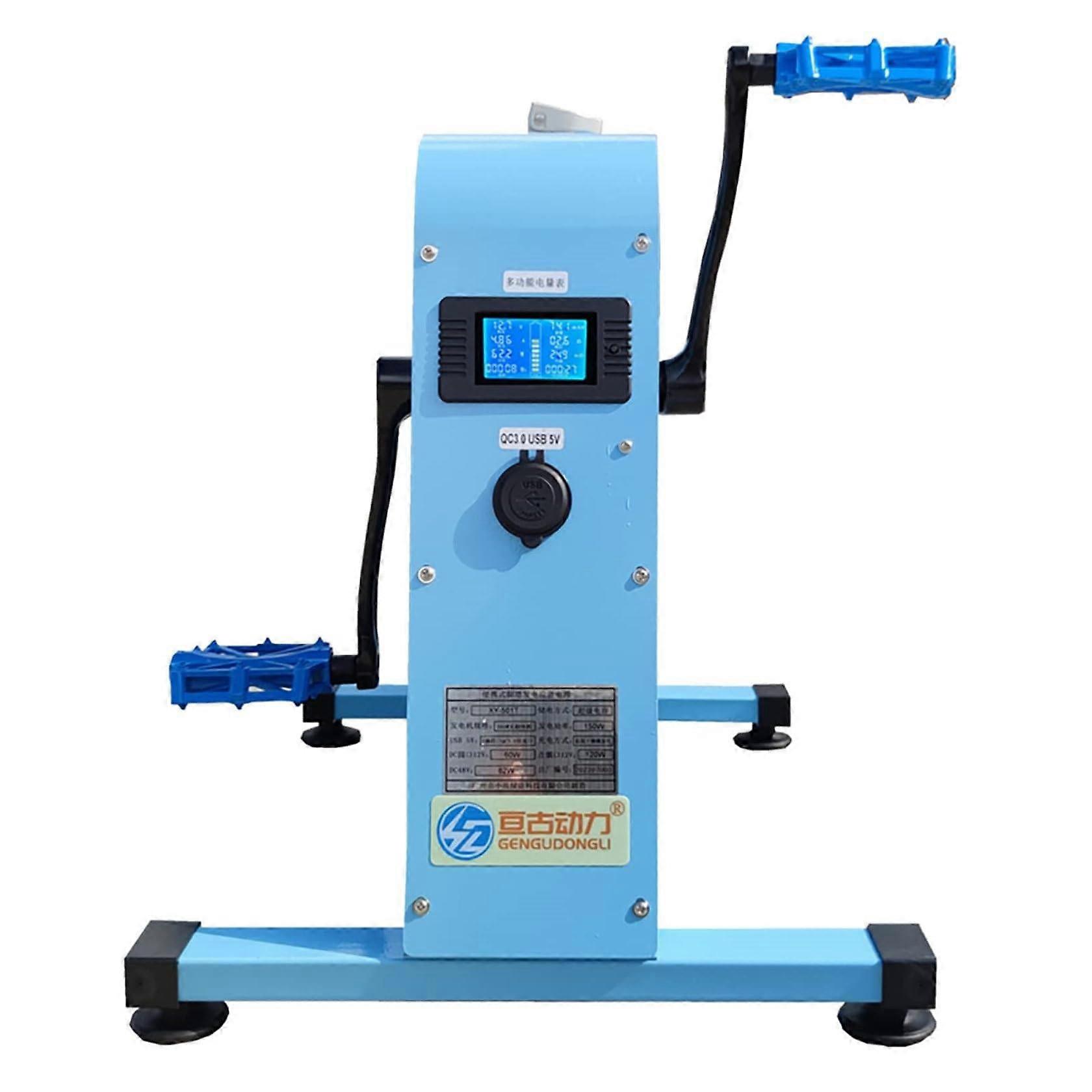 350W Pedal Power Generator with USB and DC Output, Fast Charging Supercapacitor Energy Storage for Camping and Emergency Use