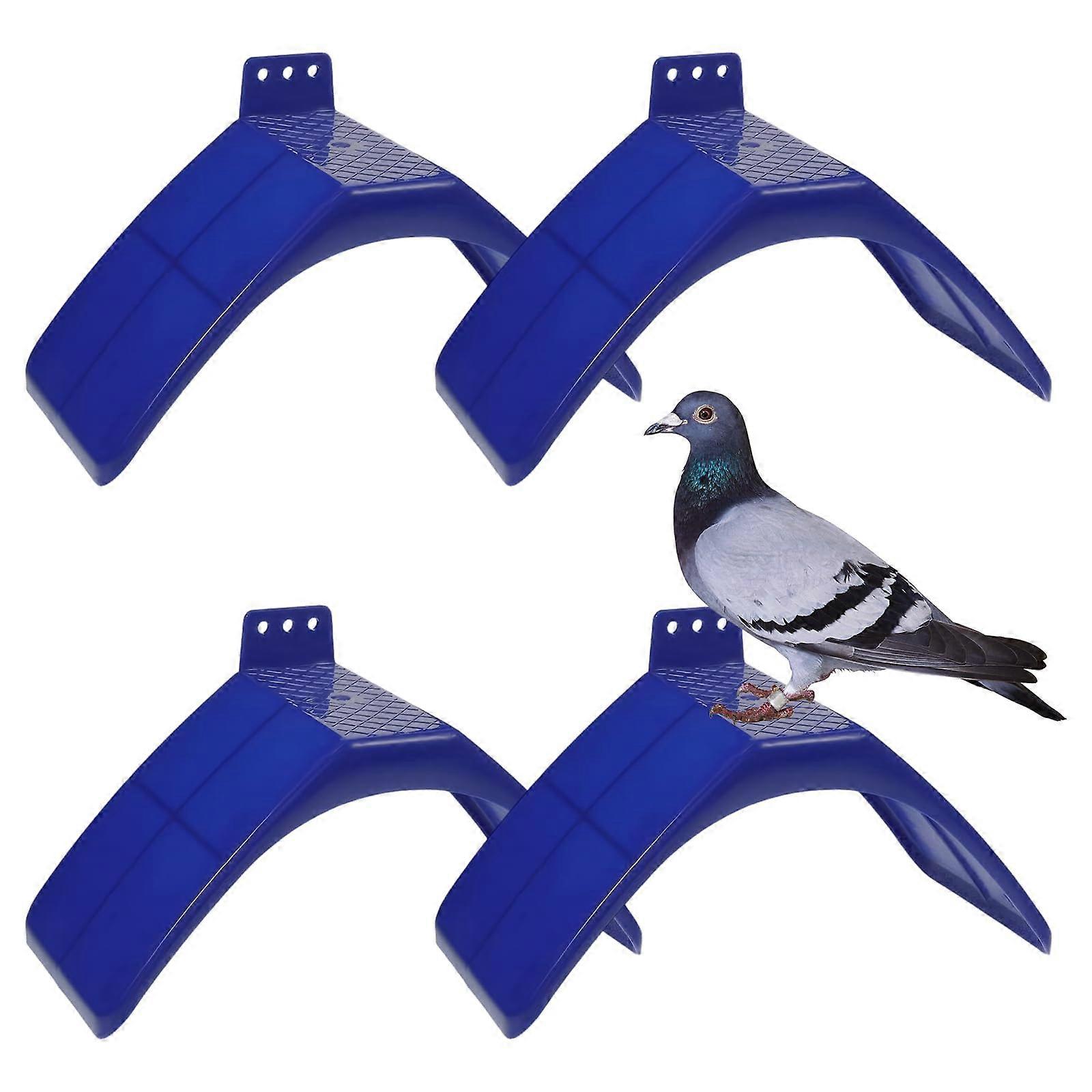 4PCS Plastic Pigeon Perch NonSlip VShape Bird Cage Accessories with Safe Rounded Edges Blue