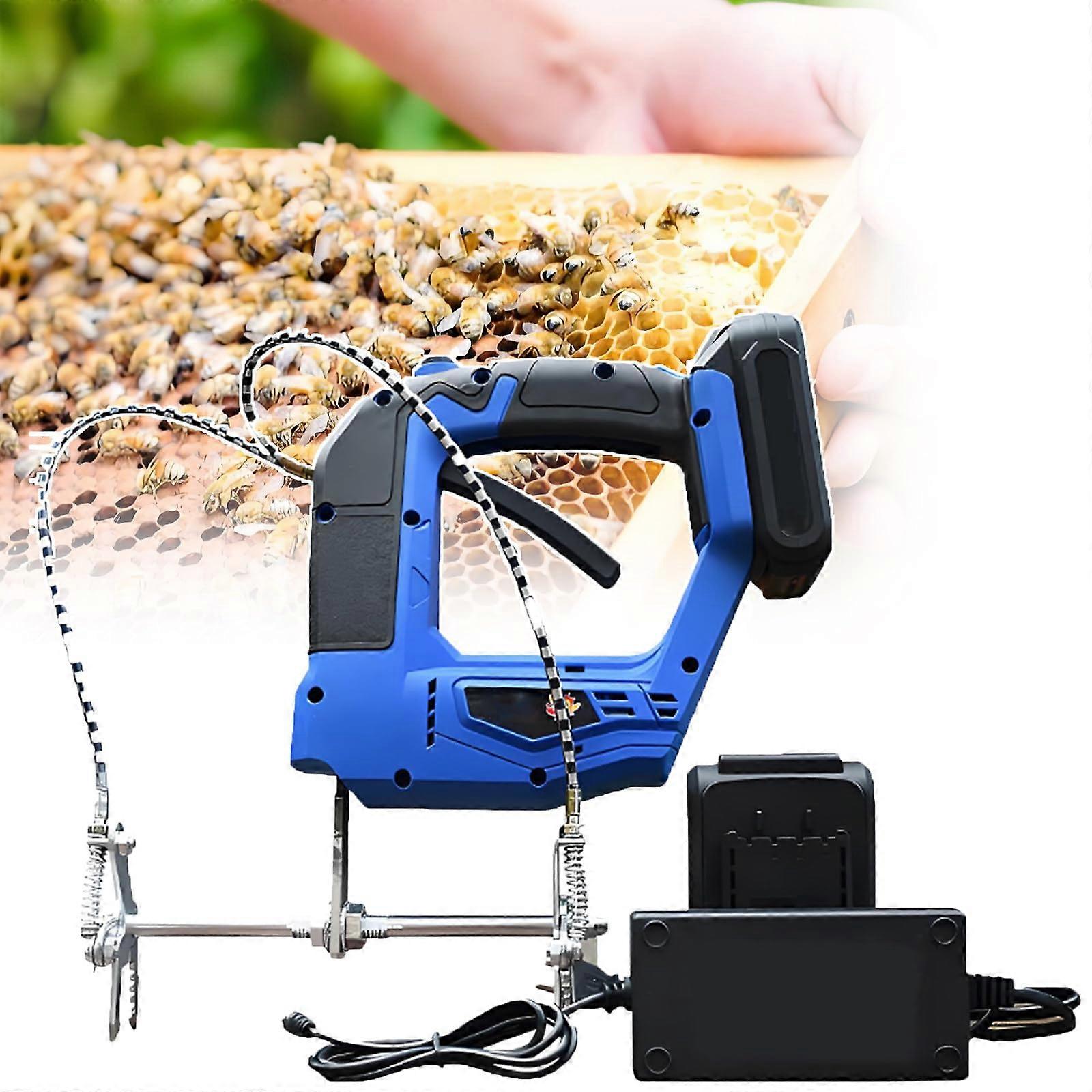 Electric Bee Shaker Tool with 4Speed Vibration and Frame Clamp for Beekeepers, Blue