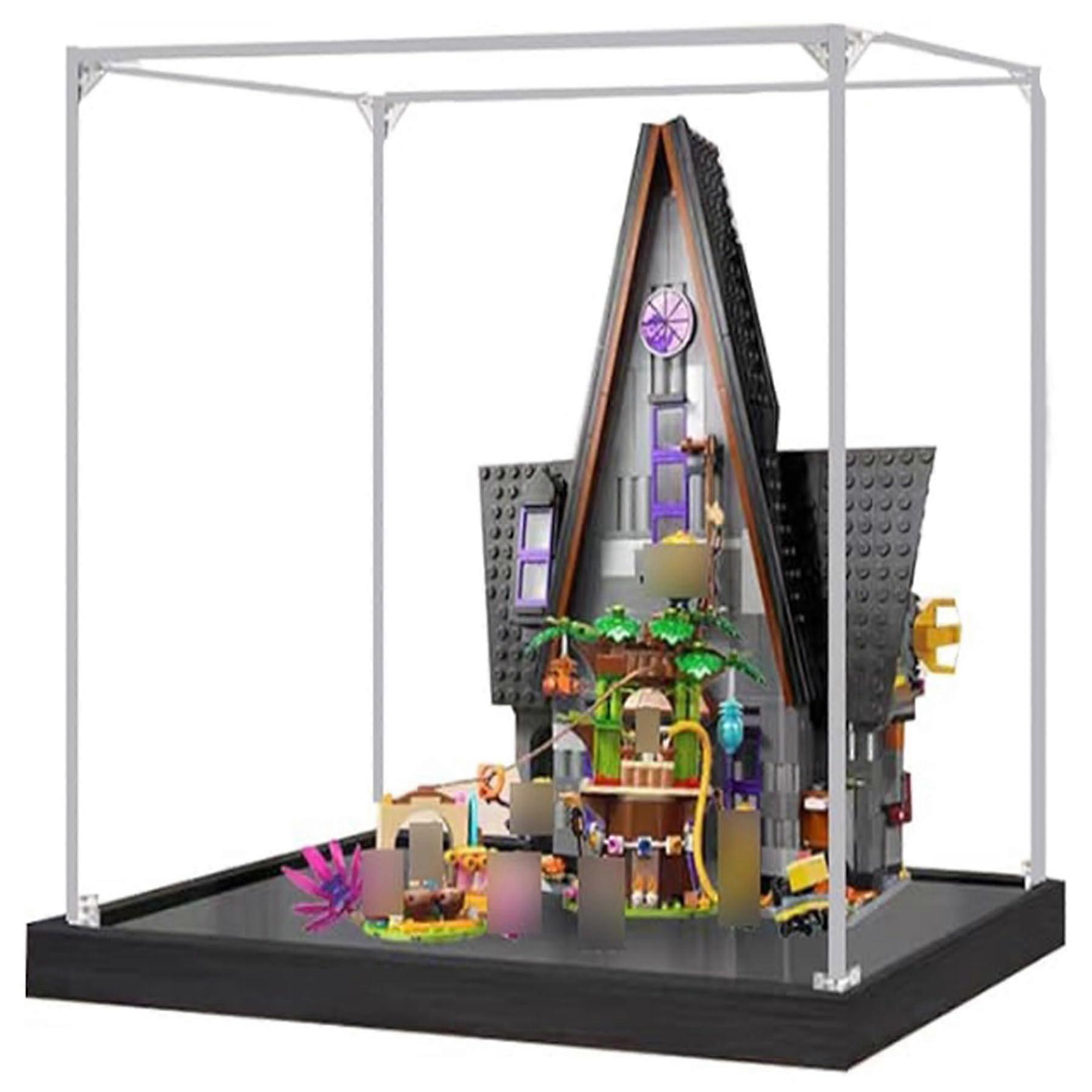 Acrylic Display Case for  75583 Luxury Homes Dustproof Protective Clear Showcase with Black Base