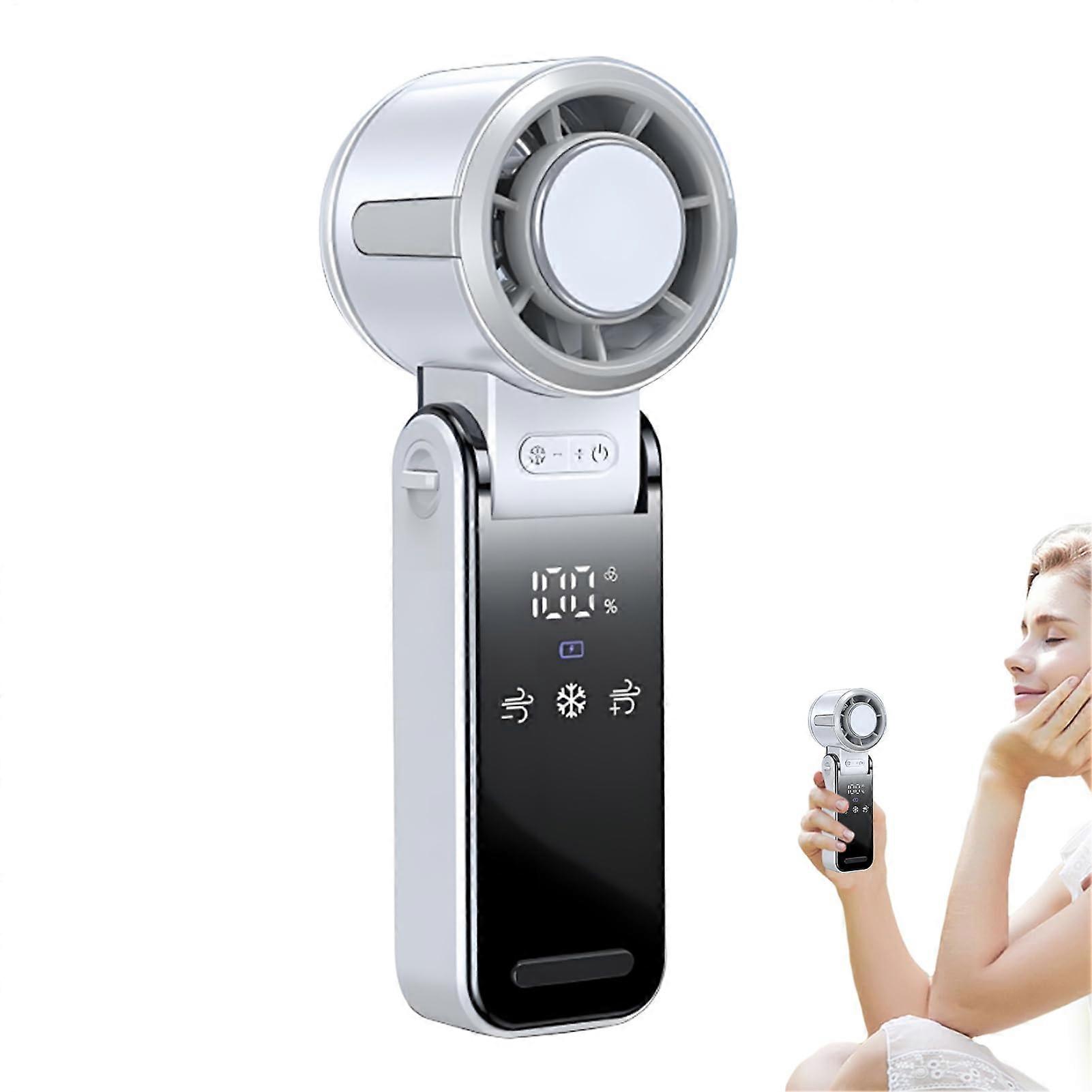 Neck Fan Rechargeable Foldable Cooling with Digital Display, Silent MultiSpeed for Outdoor