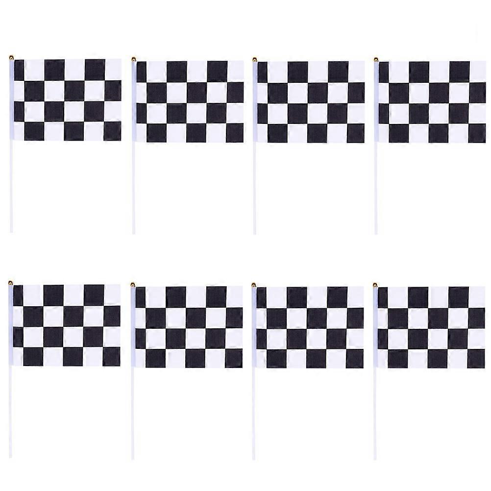 Checkered Racing Flags Polyester Racing Flags for Decoration 24Pcs