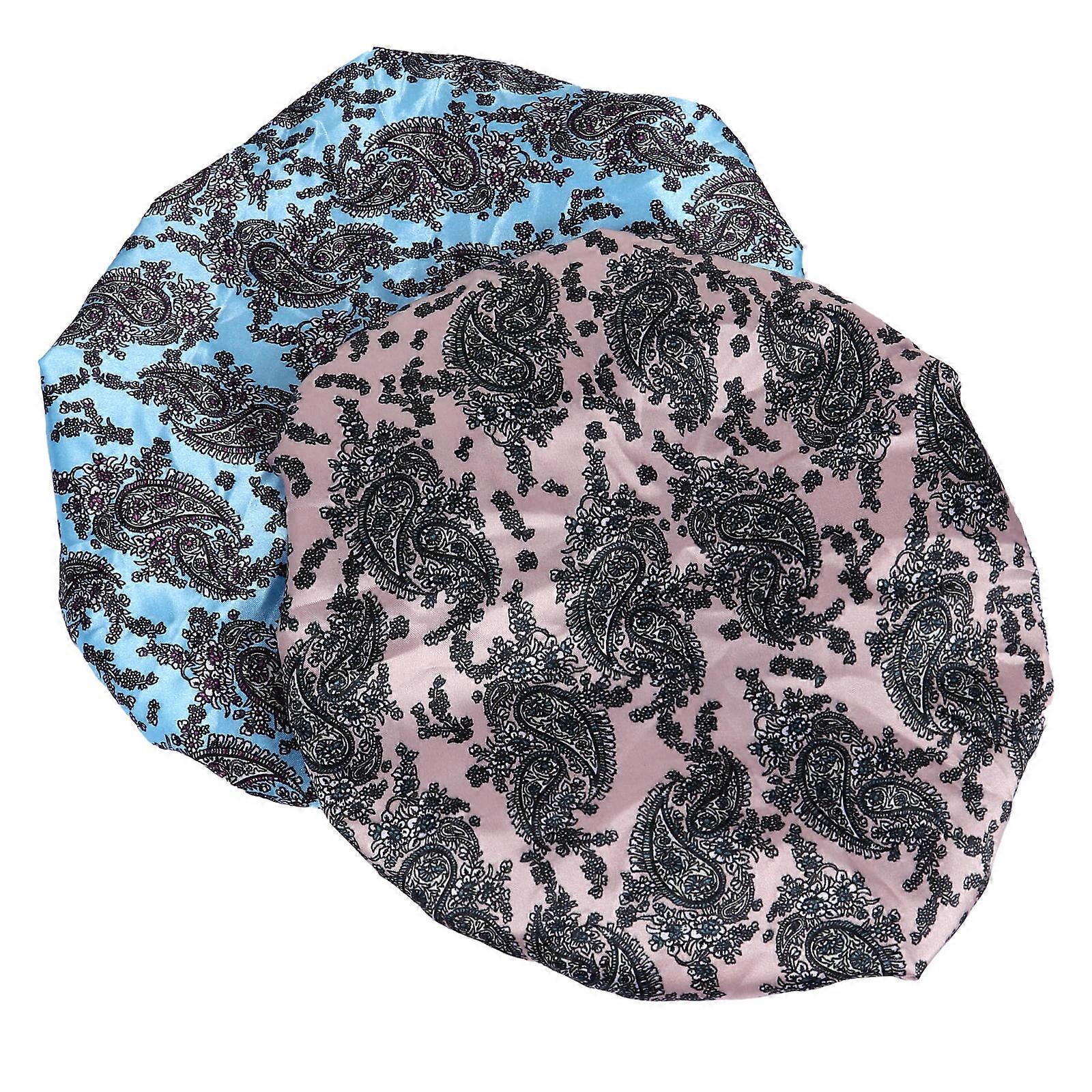 Shower Cap Elastic Bath Caps for Waterproof Use 6Pcs Assorted