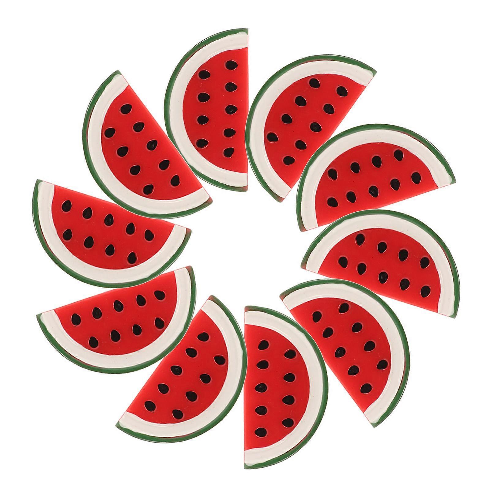 Flatback Watermelon Slice Charms for Creative Phone Case Decor 10Pcs
