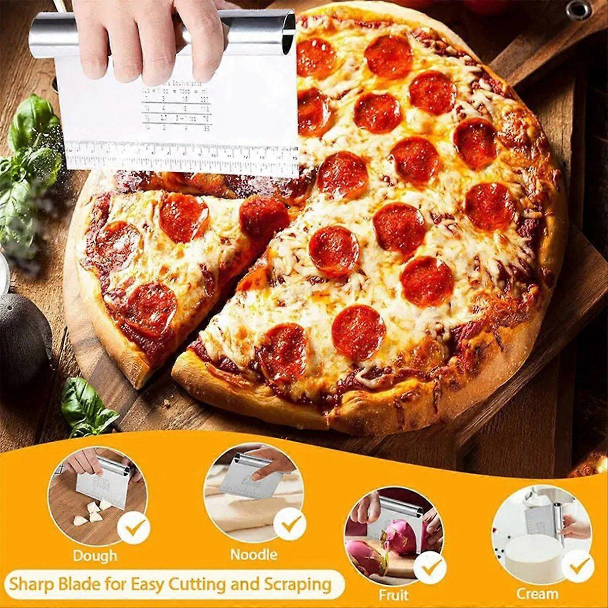 3PCS Dough Pastry Scraper Chopper Baking Cake Pizza Cutter