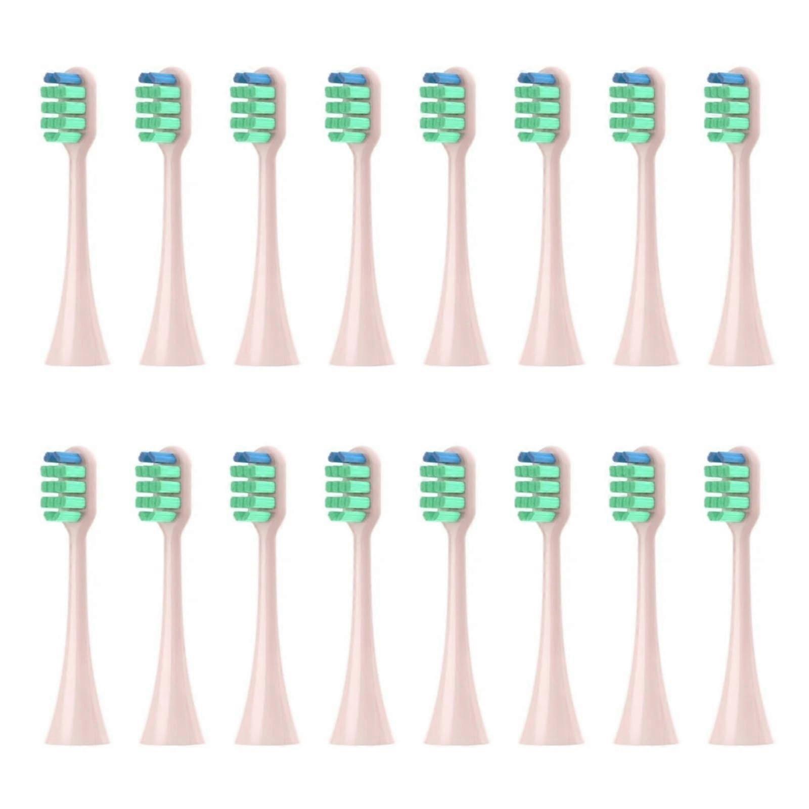 Replacement Toothbrush Heads Compatible with Panasonic Doltz Models, Bulk 16 Pack Pink