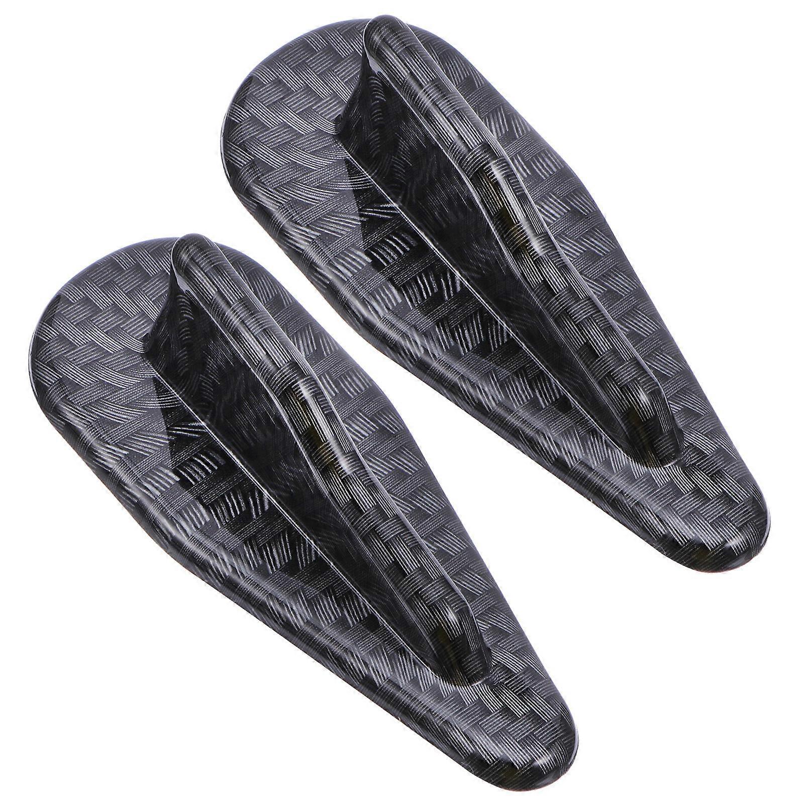 Car Plastic Diffuser Spoiler Shark Fin Shape Improve Stability 3.14x1.26x0.98Inch 2Pcs