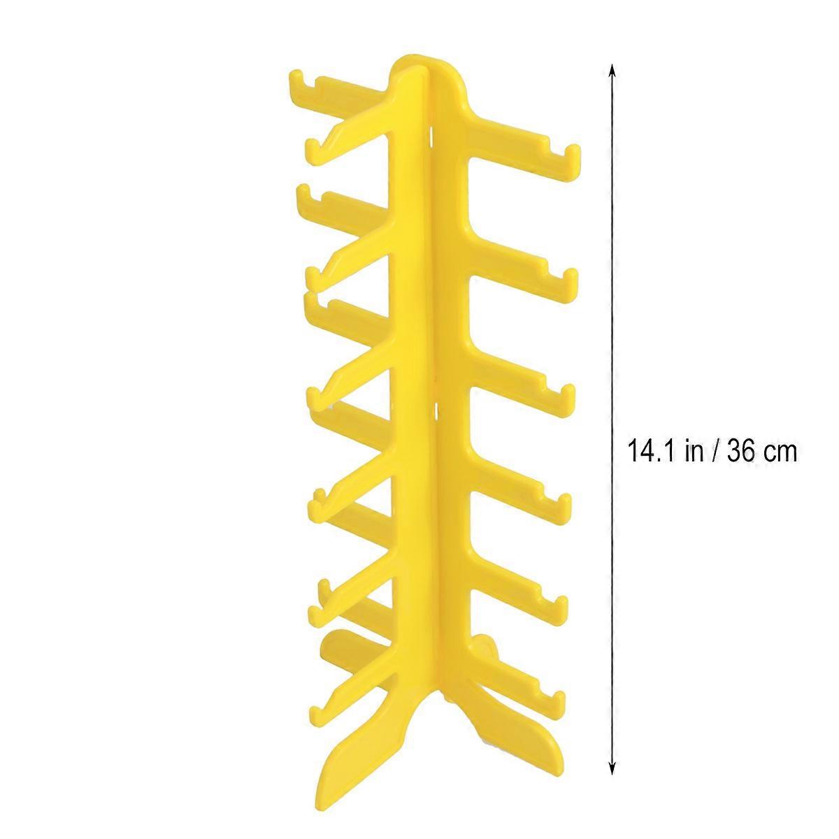Eyeglasses Storage Rack Yellow Rectangular Modern Home Supplies Display 1Set