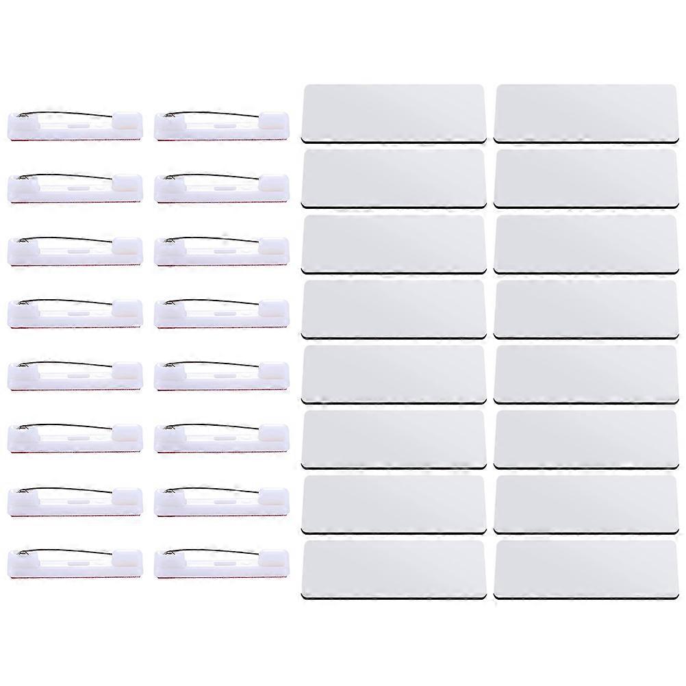 Office Name Tags DIY Blank Name Badge with Pin Backing 128Pcs