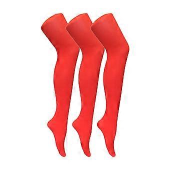 Sock Snob - 3 par färgade ogenomskinliga 80 denier strumpbyxor för damer