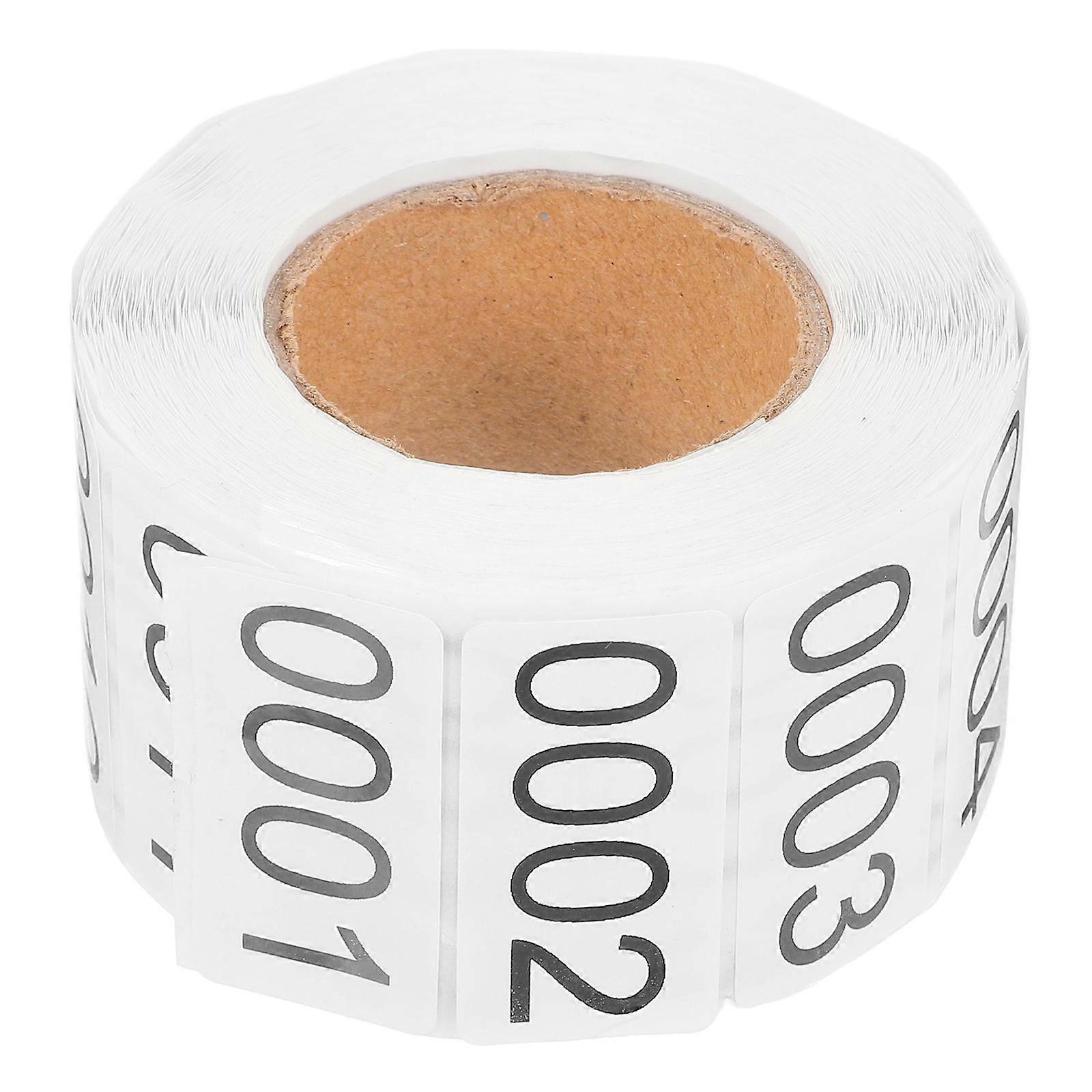 Number Labels Stickers Consecutively Numbered for Inventory Control 4 Rolls