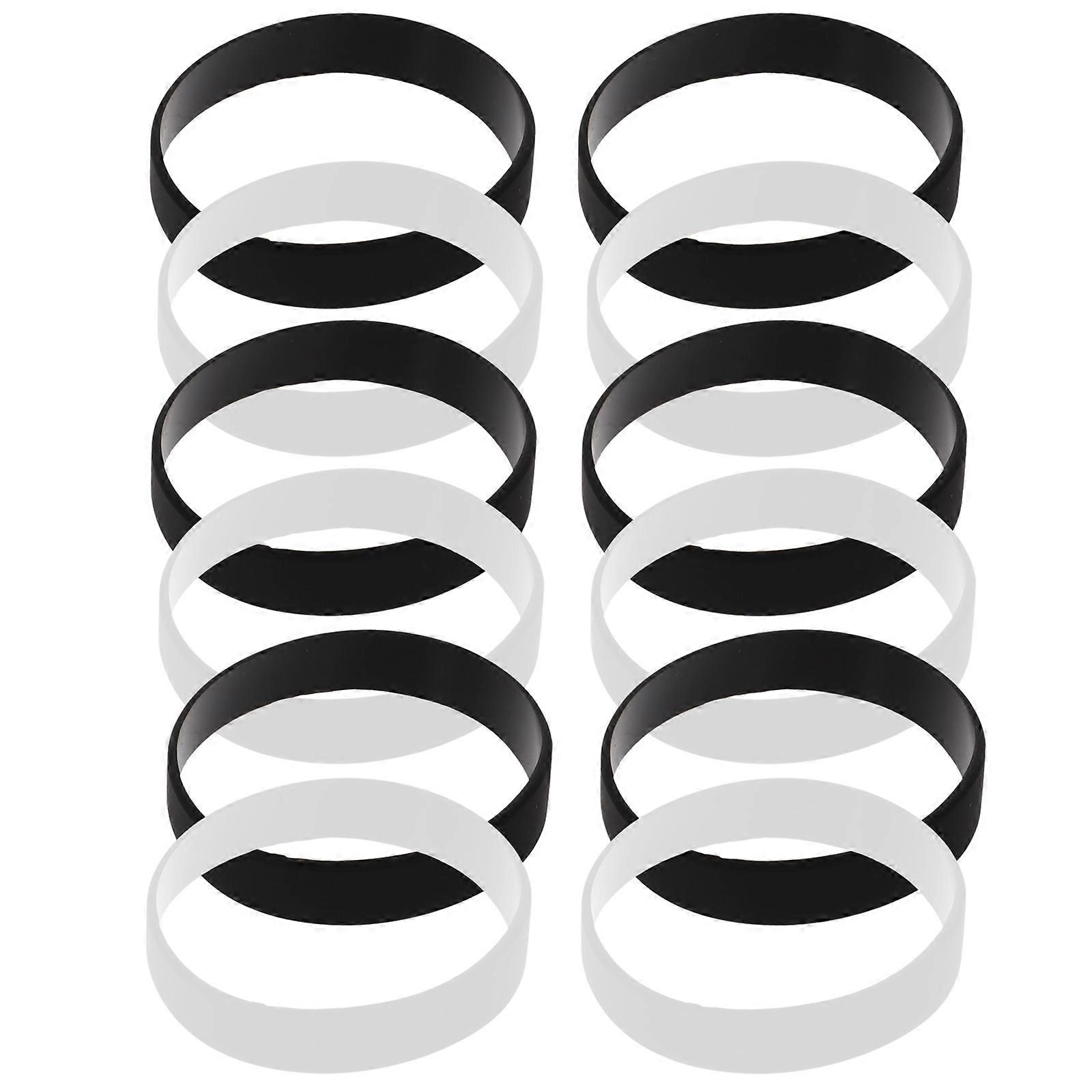 Silicone Decorative Bracelets Round Shape Lightweight White 24Pcs