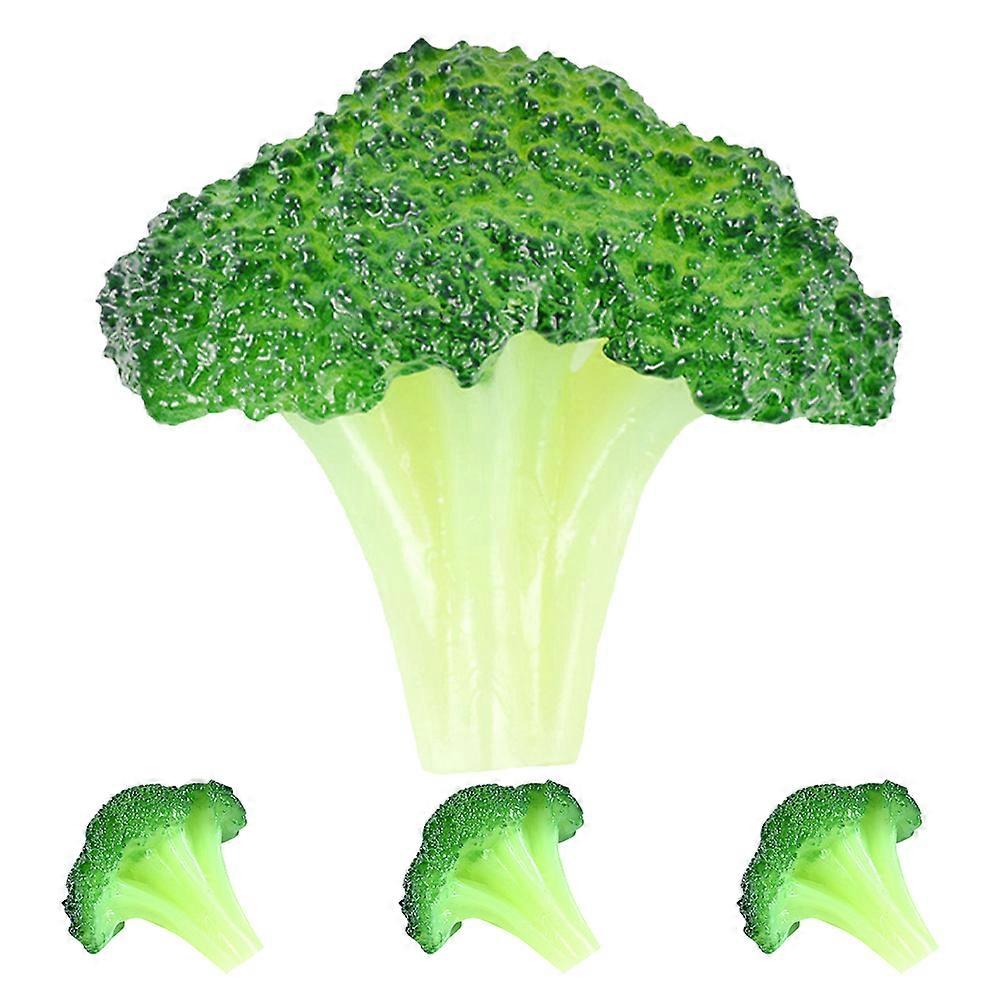 Simulation Fake Broccoli Models for Display 4Pcs Artificial Broccoli Slice