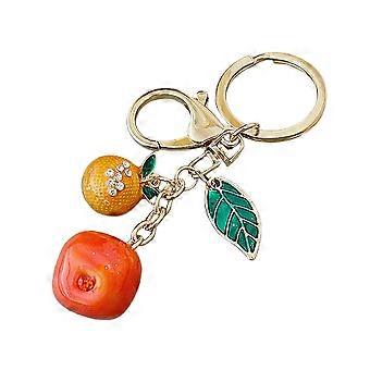 Decorative Persimmon Keychain Purse Pendant For Birthdays And Festivals In Multi Color 3.3X3.3X11.5CM 1Pcs