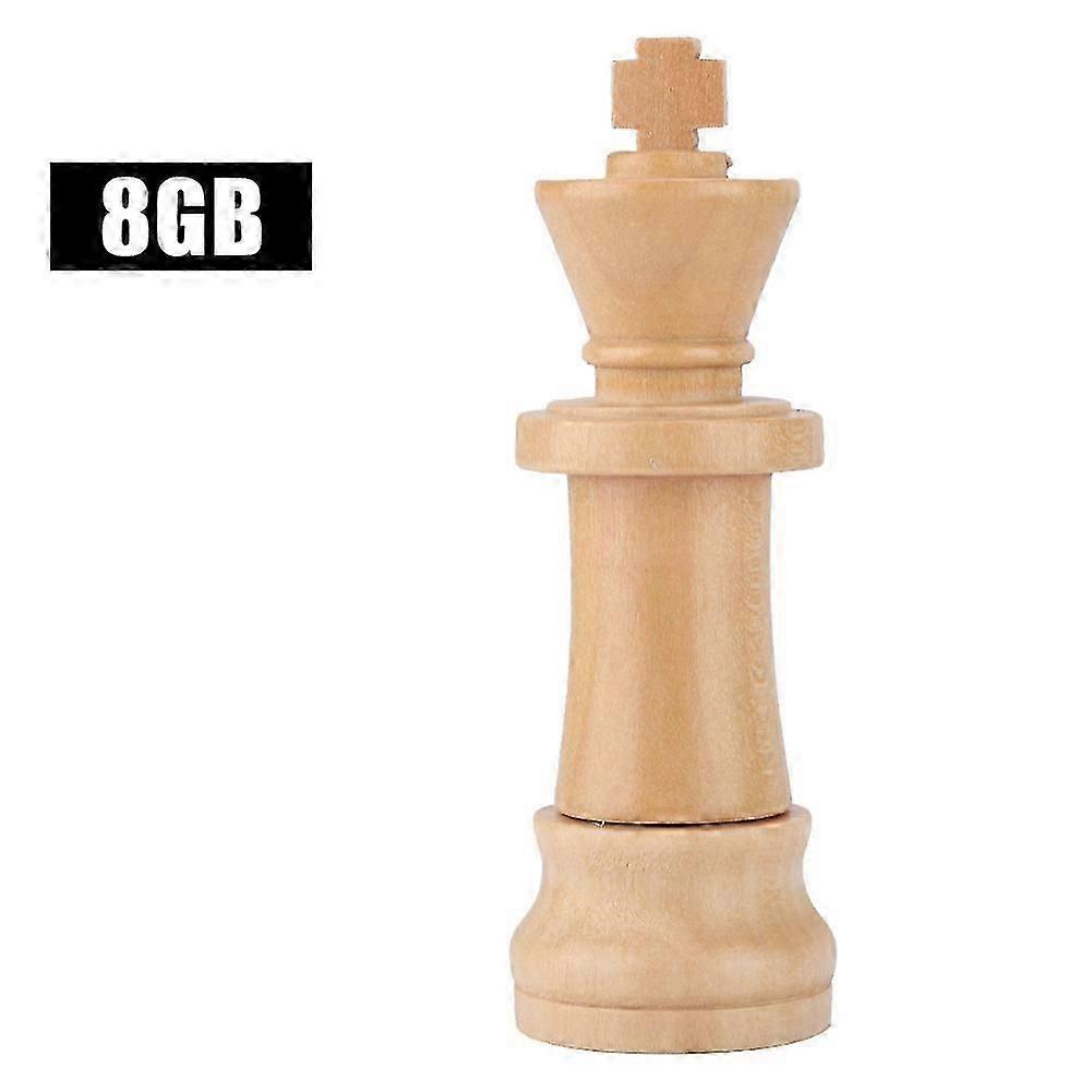 Wooden Chess Shape Data Storage USB 2.0 Flash Drive U Memory Disk Compatible USB1.1(8GB)