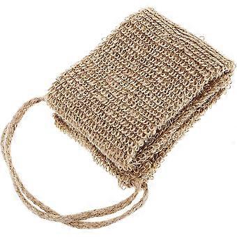 Kroppsbørstehåndtak Dusj Badebelte Jute Loofah Badehåndkle Ryggskrubber for menn