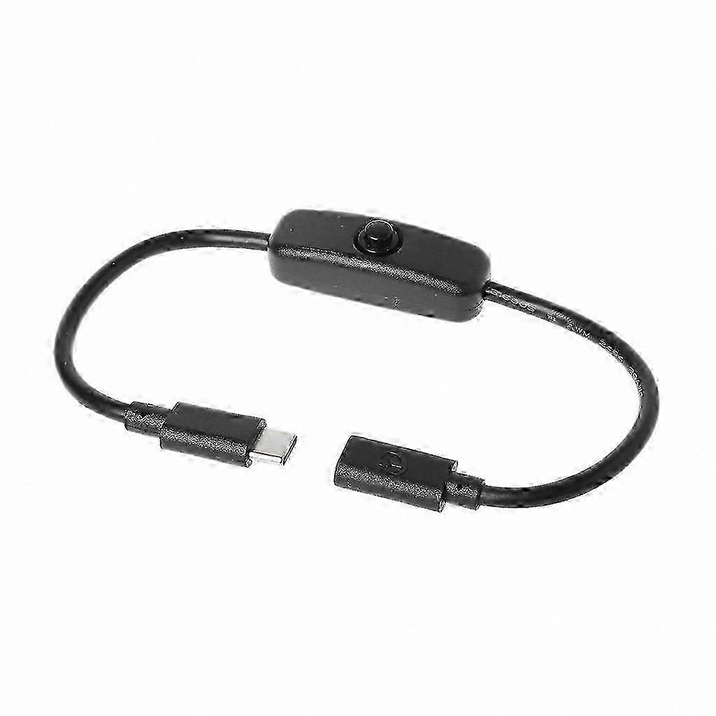 USB-C Charging Extension Cable with Power Switch, 27cm Length