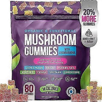 Mushroom Gummies Moisturize The Intestines Replenish Nutrients Improve Immunity, Nutrition Gels & Chews 80 Count_cdb2