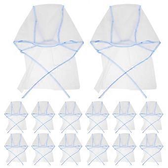 Salon Hair Cap for Hair Coloring 12Pcs Disposable Blue Highlighting Caps
