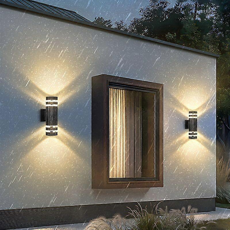 Outdoor Waterproof LED Wall Light Warm White Double Ring Lamp