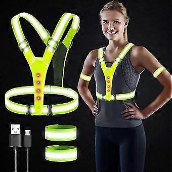 Luxora LED Safety Vest with Running Lights for Runners, Hiking, Dog Walking