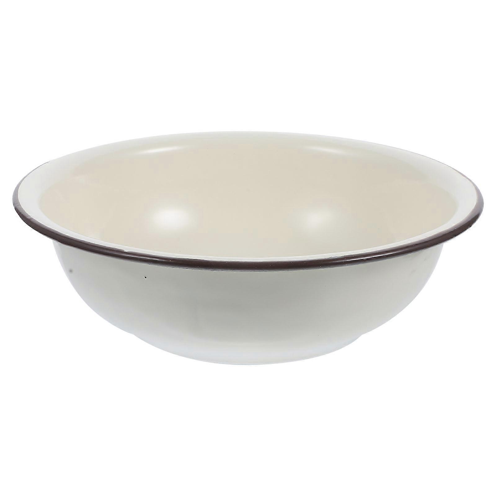 Multifunksjonell emaljeservant for hjemmebruk, gammeldags beige