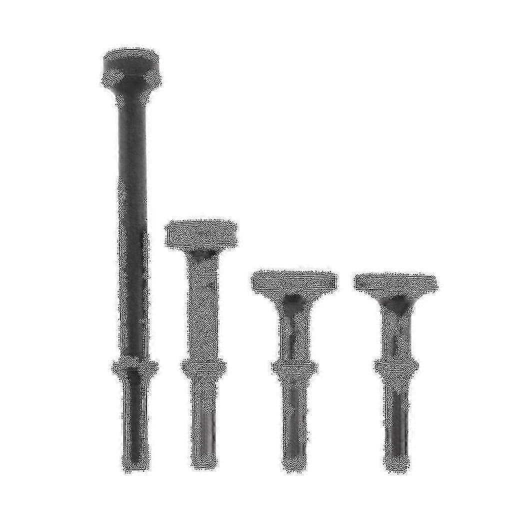 Pneumatic Air Chisel Head with 4 Solid Impact Bits compatible with Hard Steel Hammering