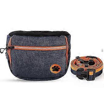 Dog Treat Pouch, Dog Training Pouch Bag With Adjustable Waistband And Built-in Dog Waste Bag Dispenser, Auto Closing Portable 26-27