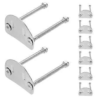 8pcs Roller Skate Hardware: Stainless Steel Bracket Plates compatible with Double Row Skates - Four Wheel Skating Mounting Accessories