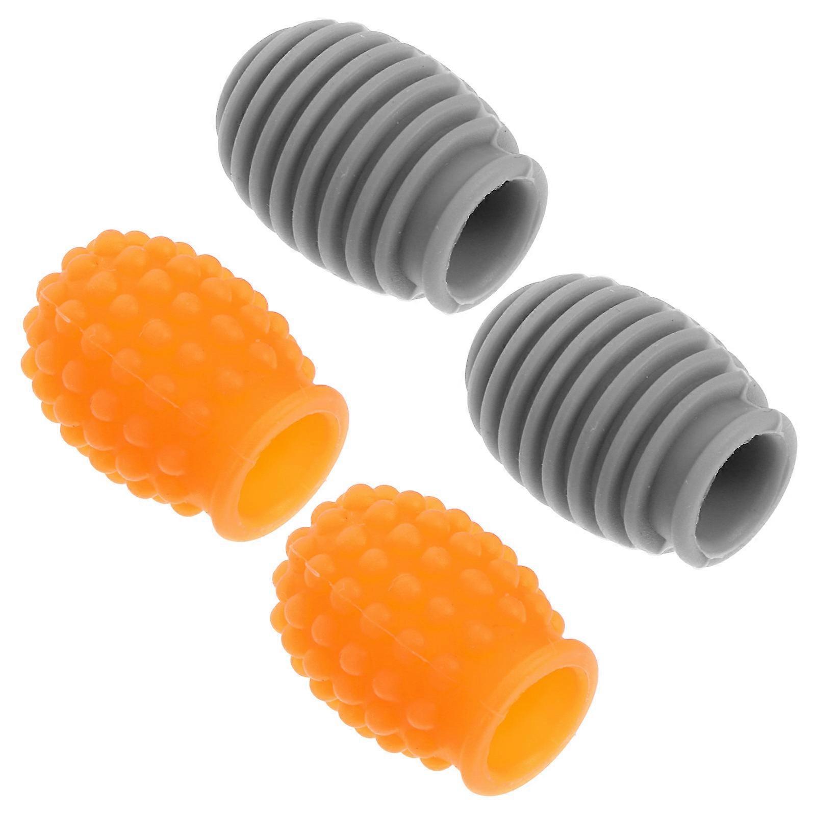 4Pcs Practice Drumstick Tips Silicone Drumstick Head Caps Percussion Stick Caps
