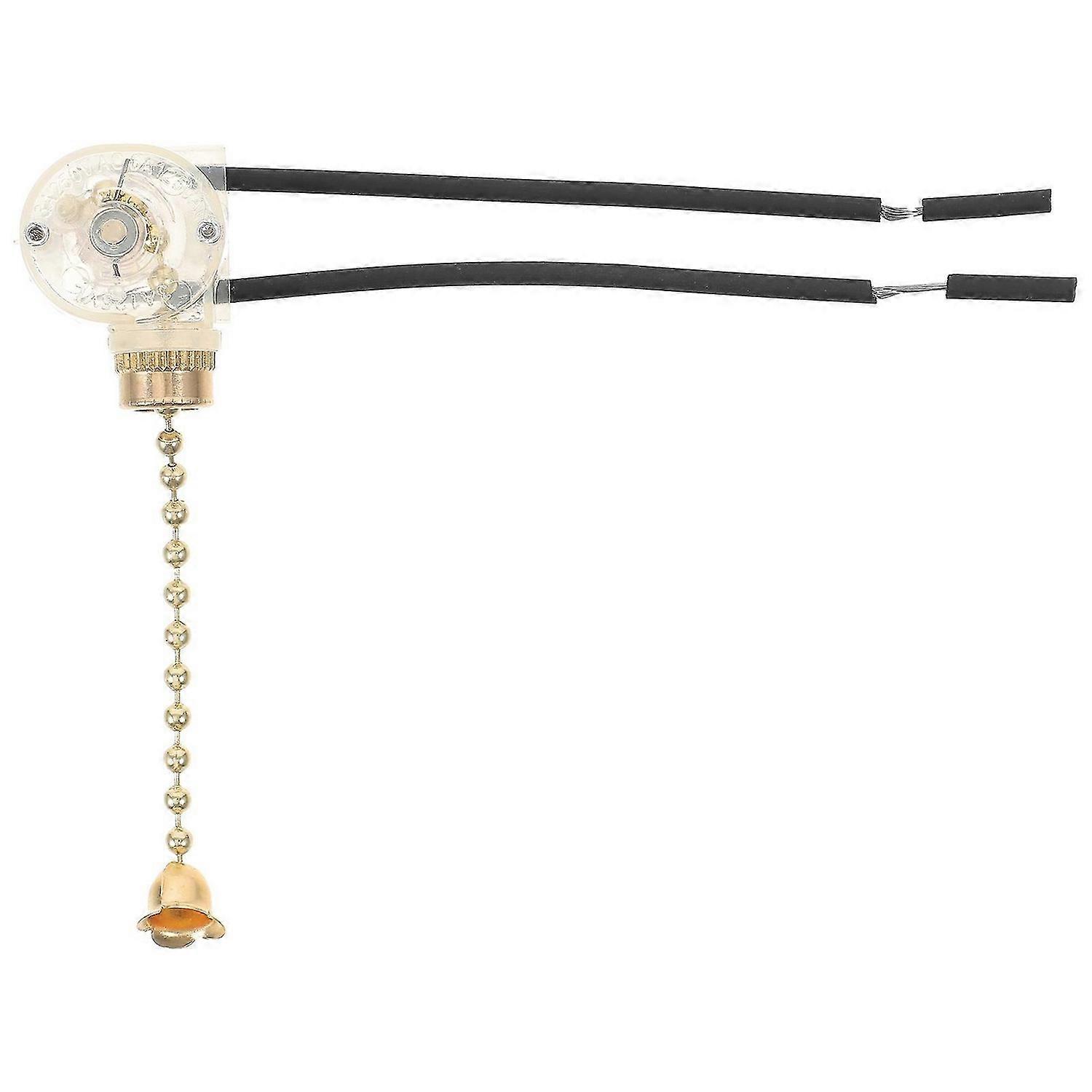 Gold Pull Cord Light Switch for Ceiling Fans | 2 /Off Pull Chain, Random Style