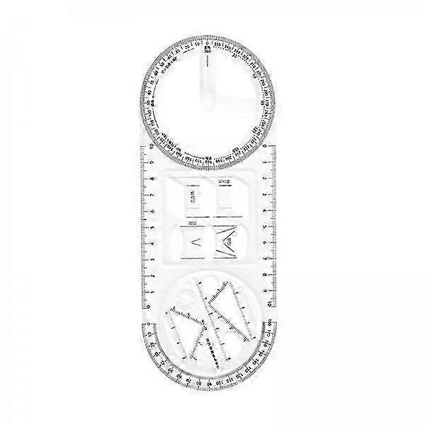 2x Geometric Ruler Math Teaching Rotatable