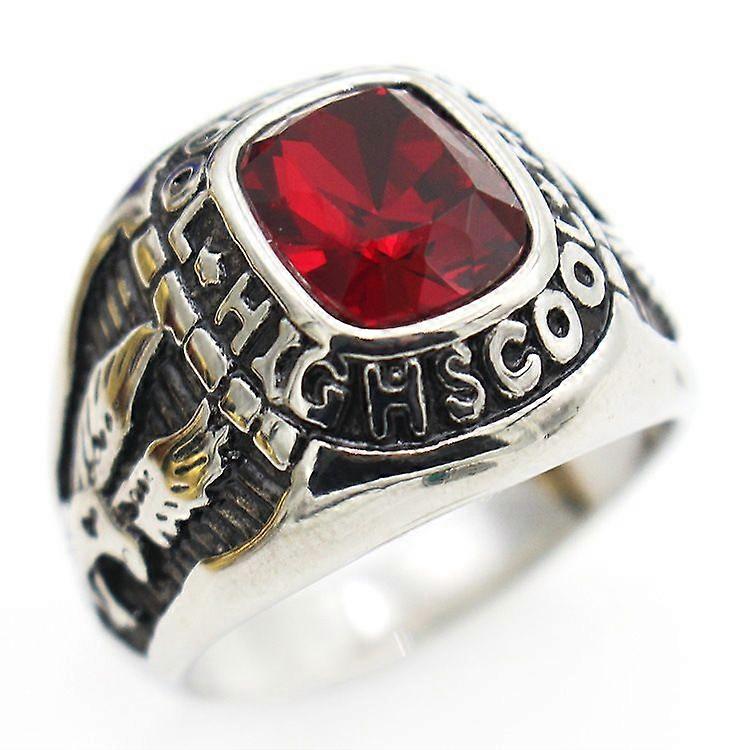 Titanium Steel Eagle Stone Ring for Men