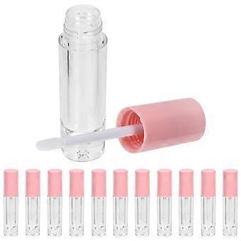 Lip Gloss Bottle Travel for Storage Use 12Pcs Pink Plastic Tubes